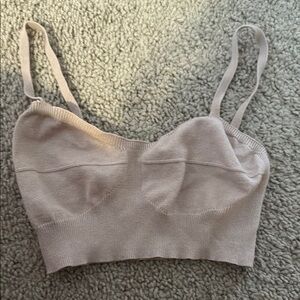Isabelle’s Cabinet Beige Knit Crop Top